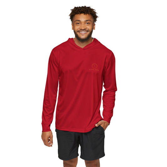 Civil Risk Red Lightweight Men's Athletic Training Hoodie