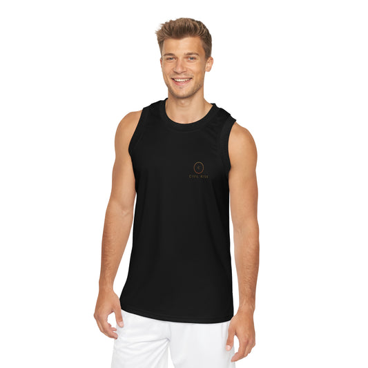 Civil Risk Black Sleeveless Athletic Shirt